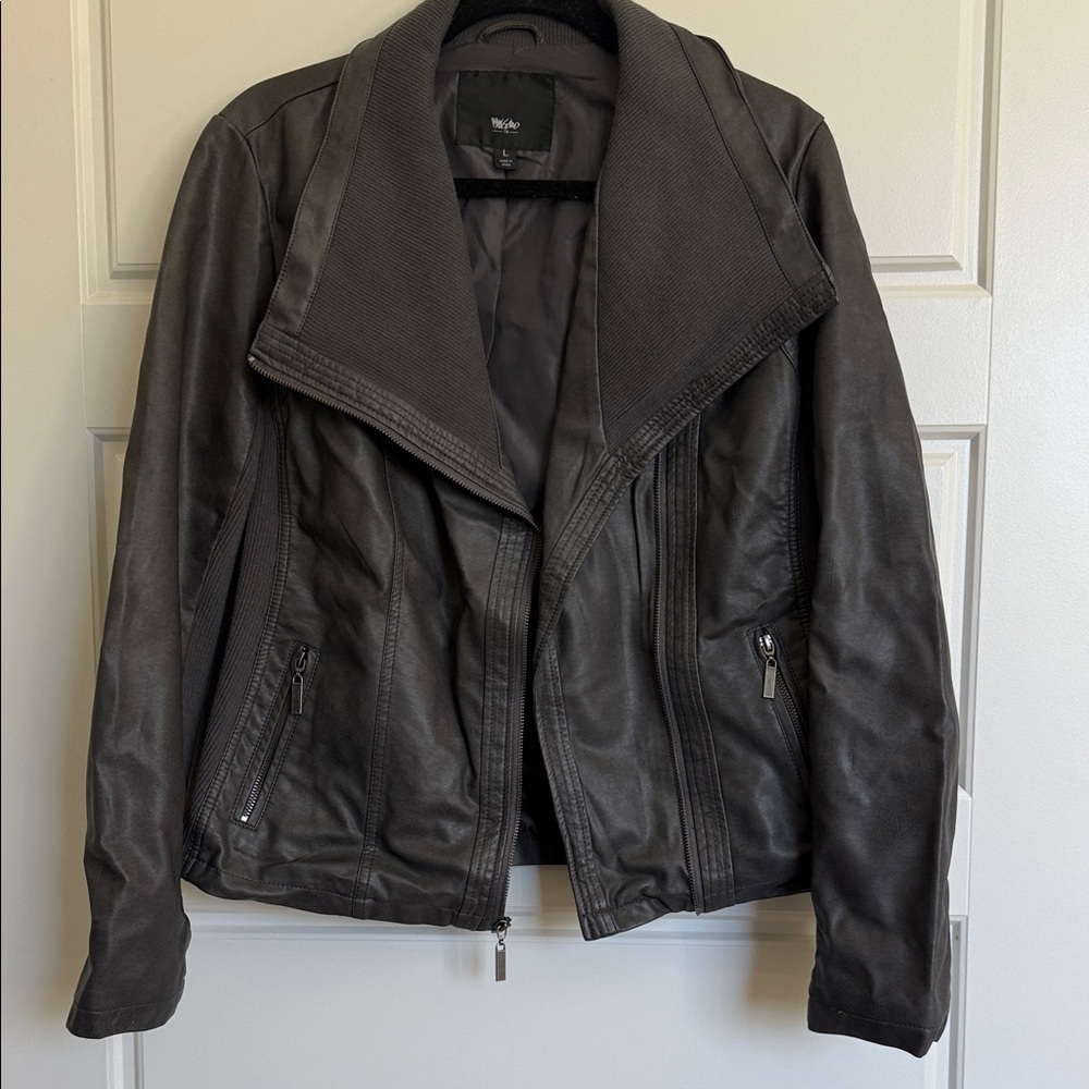 Mossimo Butter Soft Charcoal Leather Jacket